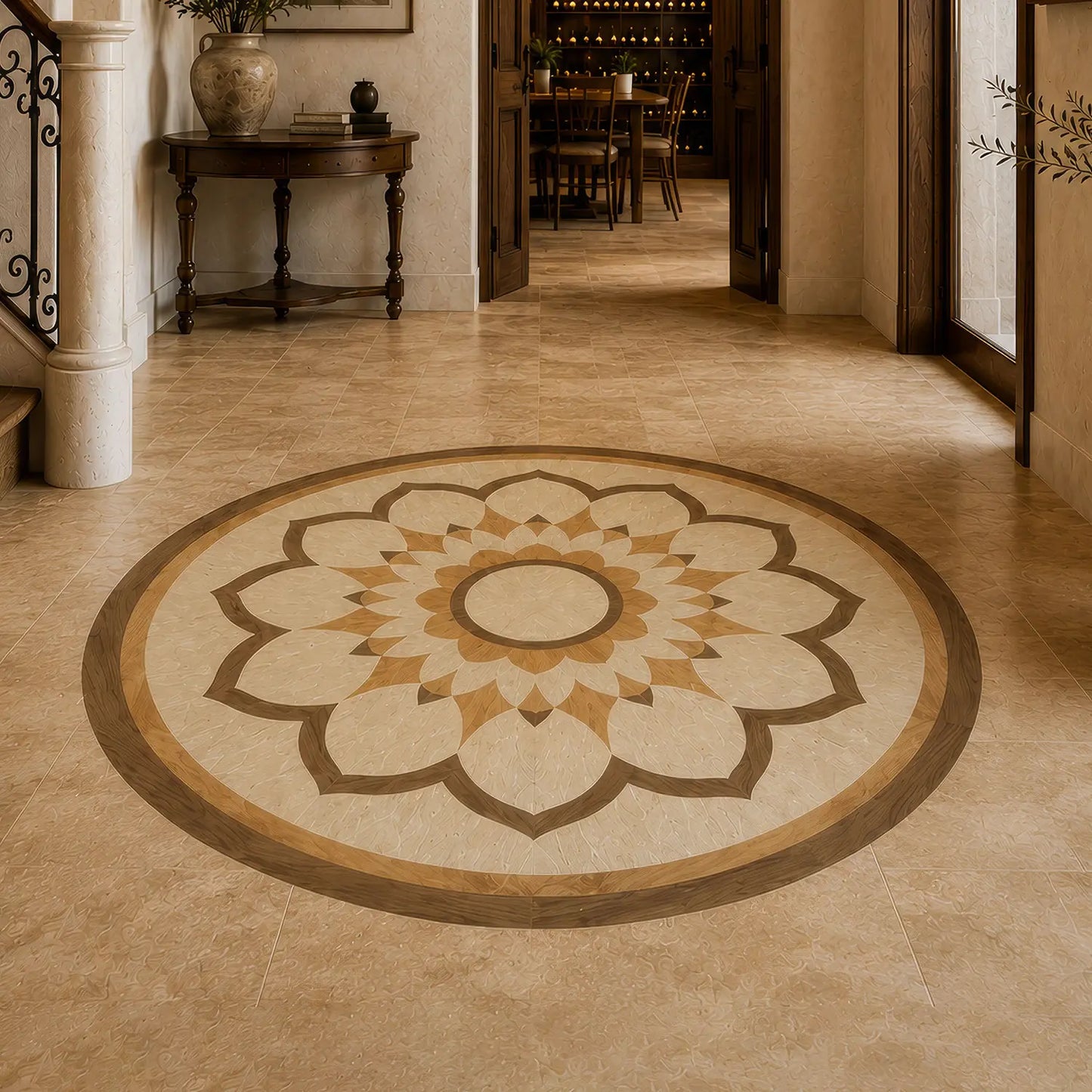 Vinyl Floor Medallion "Medina"