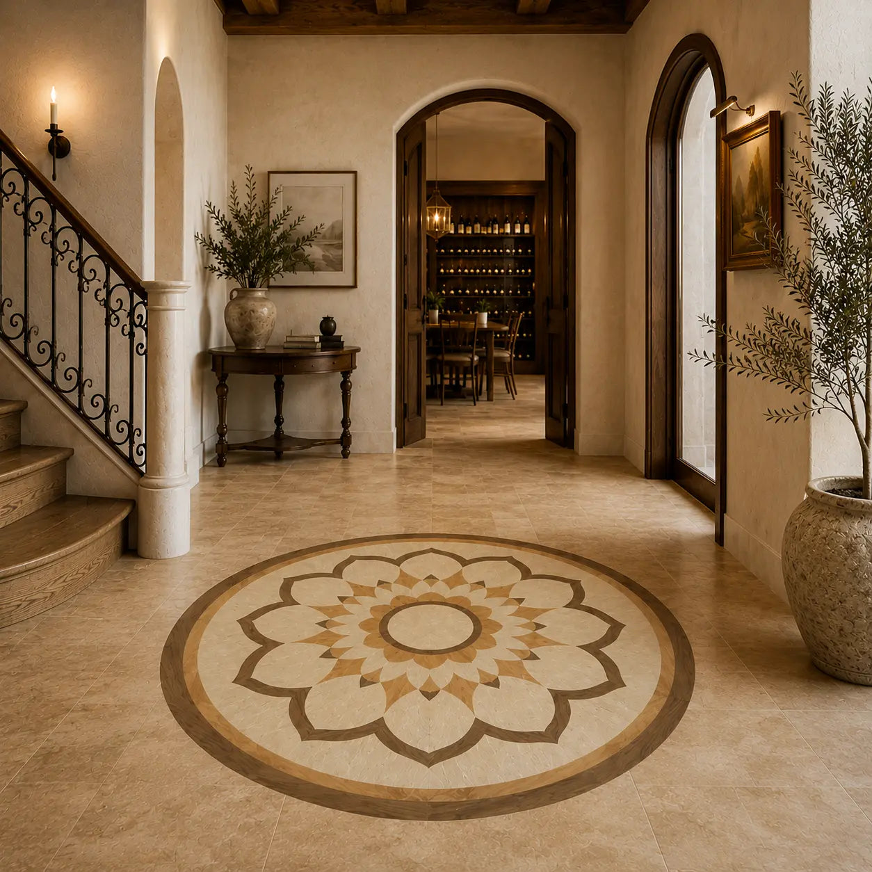 Vinyl Floor Medallion "Medina"