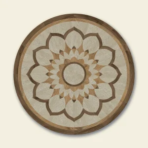 Heritage Rosette luxury vinyl floor medallion with floral rosette design